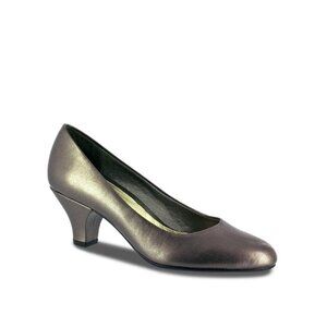 Easy Street 9.5 M Fabulous Round Toe Pumps Pewter Gray Closed toe Heels NEW